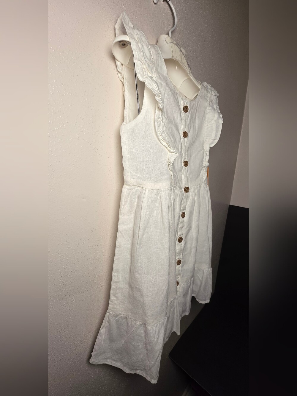 Gymboree Cream Button-Front Ruffle Dress - Picture 3 of 7